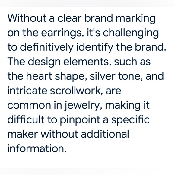 Silver Heart shape Earrings ornate Brighton Swirl pierced earrings gold puffy - Picture 14 of 15